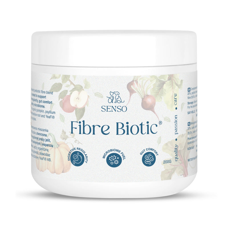 SensoPet Fibre Biotic for Dogs, 200 g packaging mockup